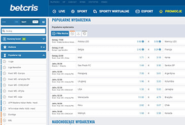 Oferta zakładów w Betcris