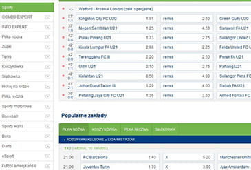 Oferta zakładów bukmacherskich forBET