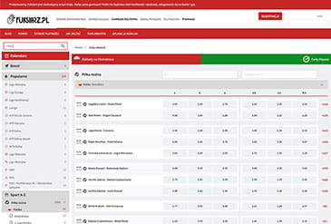 Oferta zakładów w Fuksiarzu