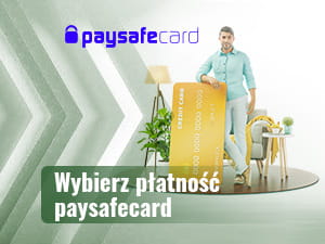 Wybr paysafecard jako metody, za pomocą której gracz chce dokonać wpłaty.